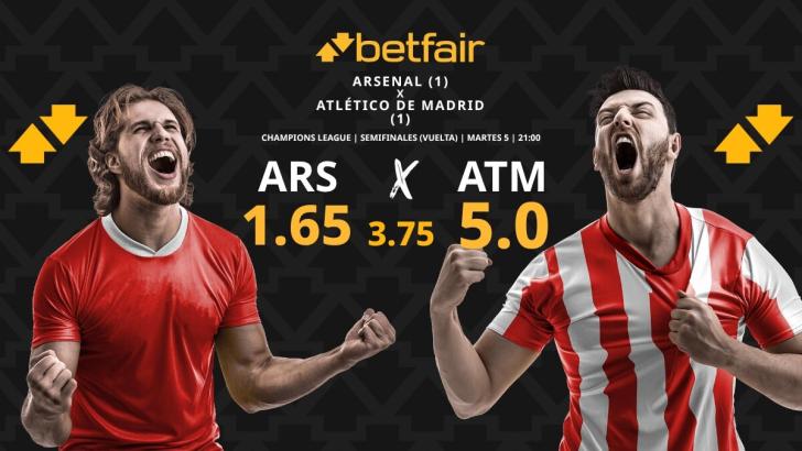 Arsenal - Atlético de Madrid: horario, dónde ver, pronósticos, estadísticas y cuadro